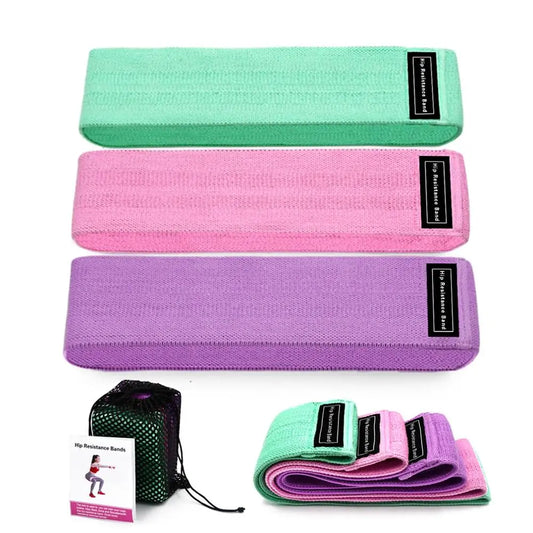 Yoga stretchband, set om 3 st